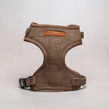 Load image into Gallery viewer, Tweed Adjustable Dog Harness | Brown Herringbone - Charlie and Millie Co