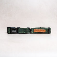 Load image into Gallery viewer, Tweed Dog Collar | Forest Green Herringbone - Charlie and Millie Co