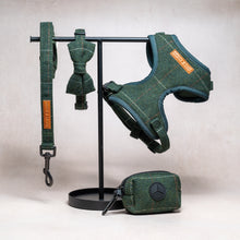 Load image into Gallery viewer, Tweed Dog Harness | Forest Green Herringbone - Charlie and Millie Co