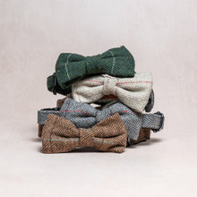 Load image into Gallery viewer, Tweed Bow Tie | Forest Green Herringbone - Charlie and Millie Co