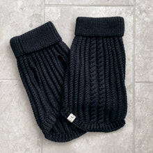 Load image into Gallery viewer, Chunky Knit Dog Jumper | Black - Charlie and Millie Co