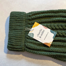 Load image into Gallery viewer, Chunky Knit Dog Jumper | Forest Green - Charlie and Millie Co