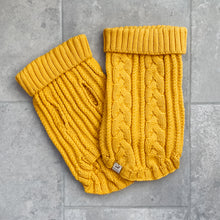 Load image into Gallery viewer, Chunky Knit Dog Jumper | Mustard - Charlie and Millie Co