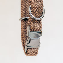 Load image into Gallery viewer, Tweed Dog Collar | Brown Herringbone - Charlie and Millie Co