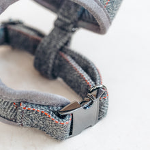 Load image into Gallery viewer, Tweed Dog Harness | Grey Herringbone - Charlie and Millie Co
