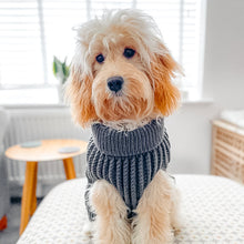 Load image into Gallery viewer, Chunky Knit Dog Jumper | Charcoal Grey - Charlie and Millie Co
