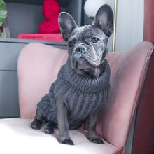 Load image into Gallery viewer, Chunky Knit Dog Jumper | Charcoal Grey - Charlie and Millie Co
