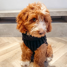 Load image into Gallery viewer, Chunky Knit Dog Jumper | Black - Charlie and Millie Co
