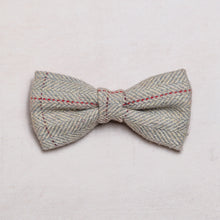 Load image into Gallery viewer, Tweed Bow Tie | Stone Herringbone - Charlie and Millie Co

