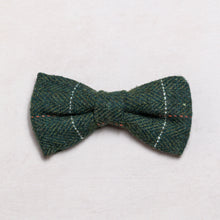 Load image into Gallery viewer, Tweed Bow Tie | Forest Green Herringbone - Charlie and Millie Co
