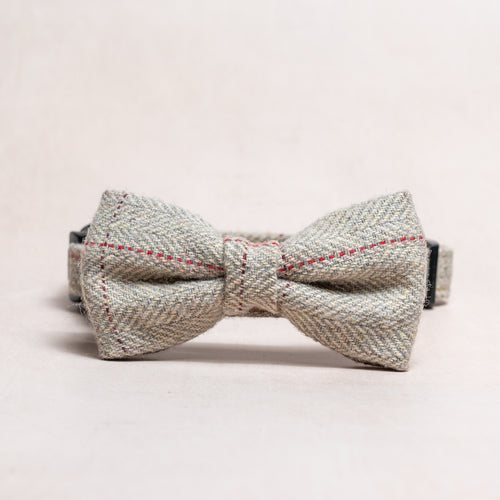 Tweed Bow Tie | Stone Herringbone - Charlie and Millie Co