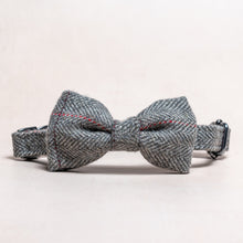 Load image into Gallery viewer, Tweed Bow Tie | Grey Herringbone - Charlie and Millie Co
