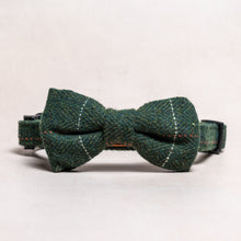 Load image into Gallery viewer, Tweed Bow Tie | Forest Green Herringbone - Charlie and Millie Co
