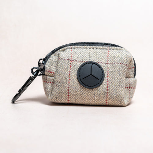 Tweed Poo Bag Holder | Stone Herringbone - Charlie and Millie Co