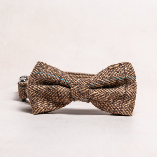 Tweed Bow Tie | Brown Herringbone - Charlie and Millie Co