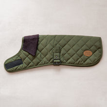 Load image into Gallery viewer, Quilted Waterproof Dog Coat  | Dark Olive - Charlie and Millie Co
