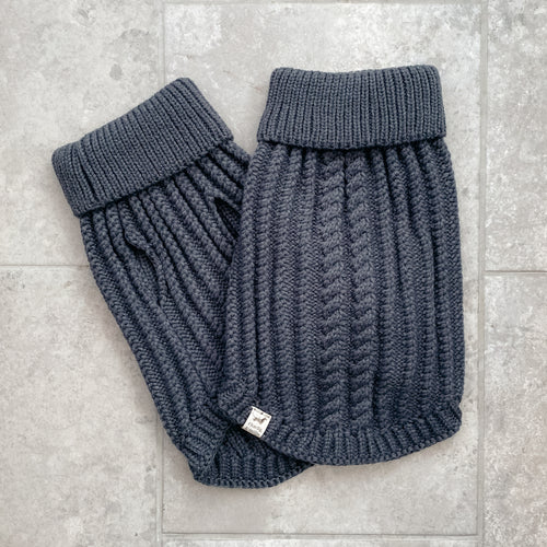 Chunky Knit Dog Jumper | Charcoal Grey - Charlie and Millie Co