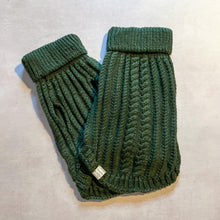 Load image into Gallery viewer, Chunky Knit Dog Jumper | Forest Green - Charlie and Millie Co
