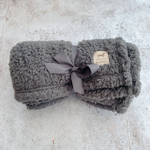 Dog Snuggle Blanket | Charcoal - Charlie and Millie Co