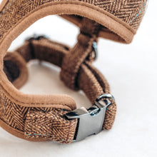 Load image into Gallery viewer, Tweed Dog Harness | Brown Herringbone - Charlie and Millie Co
