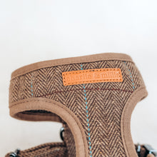 Load image into Gallery viewer, Tweed Dog Harness | Brown Herringbone - Charlie and Millie Co
