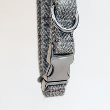 Load image into Gallery viewer, Tweed Dog Collar | Grey Herringbone - Charlie and Millie Co
