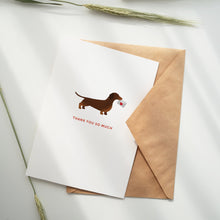 Load image into Gallery viewer, A6 Dachshund Thank You Cards - Charlie and Millie Co
